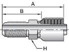 Parker 43 series 1LB43 crimp fitting