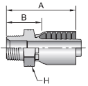 Parker 43 series 1UT43 crimp fitting