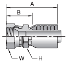 Parker 43 series 1XU43 crimp fitting