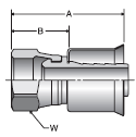 Parker 25 series 17B25 female air brake jounce line - swivel - straight crimp fitting