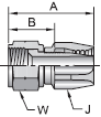 Parker 23 series 20823 crimp fitting