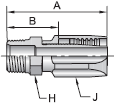 Parker 22 series 20122 crimp fitting