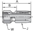 Parker 22 series 20622 crimp fitting