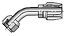 21-Series Female Tube-O - Swivel - 45˚ Elbow - Long Pilot