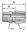 Parker 21 series 20121 field attachable fitting