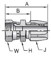 Parker 21 series 20821 field attachable fitting