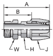 Parker 21 series 22821 field attachable fitting