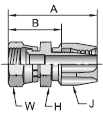 Parker 21 series 23221 field attachable fitting