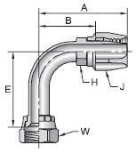 Parker 21 series 24121 field attachable fitting