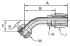Parker 21 series 25H21 field attachable fitting