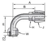 Parker 21 series 25L21 field attachable fitting