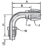 Parker 21 series 25M21 field attachable fitting