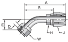 Parker 21 series 25N21 field attachable fitting