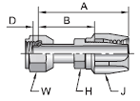 Parker 21 series 25S21 field attachable fitting