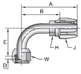 Parker 21 series 25T21 field attachable fitting