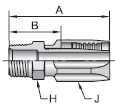 Parker 20 series 20120 crimp fitting