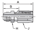 Parker 20 series 20320 crimp fitting