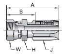 Parker 20 series 20620 crimp fitting