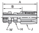 Parker 20 series 22820 field attachable fitting