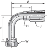 Parker 20 series 24120 crimp fitting