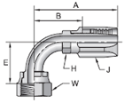 Parker 20 series 2J920 crimp fitting