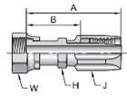 Parker 20 series 2JS20 crimp fitting