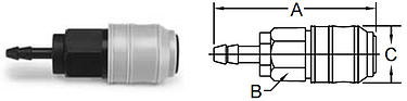 Parker Spectrum Series-Hose Barb Coupler