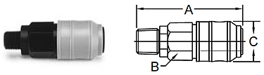 Parker Spectrum Series-Male Pipe Coupler