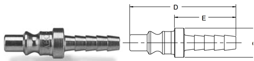 Parker 50 Series Standard Hose Barb Nipple