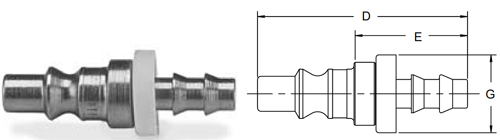 Parker 50 Series Push-Lok Hose Barb Nipple