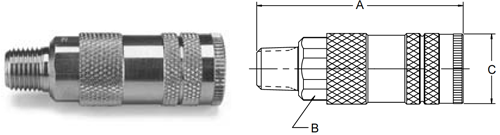 Parker 70 Series Male Pipe Thread Couplers