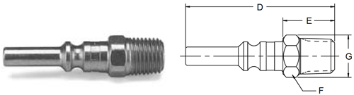 Parker 70 Series Male Pipe Thread Nipples