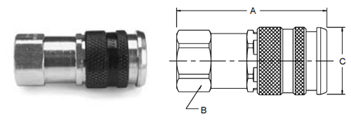 Parker HF Series Female Pipe Thread Couplers