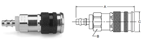 Parker HF Series Push-Lok Hose Barb Couplers