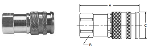 Parker HF Series Heavy Duty Female Pipe Thread Couplers