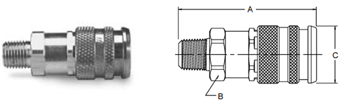 Parker HF Series Heavy Duty Male Pipe Thread Couplers