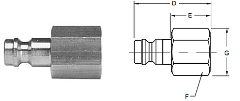 Parker HF Series Female Pipe Thread Nipples
