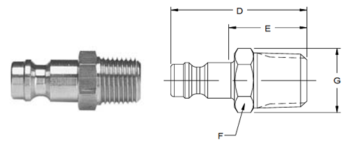 Parker HF Series Male Pipe Thread Nipples