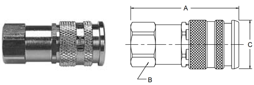 Parker RF Series Female Pipe Thread Couplers