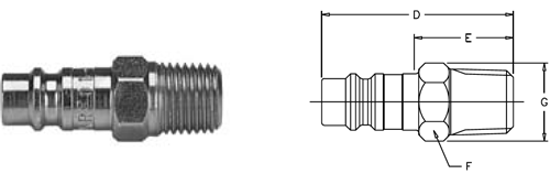 Parker RF Series Male Pipe Thread Nipples