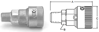 Parker Twist-Lock Series Male Pipe Thread Couplers