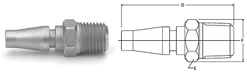 Parker Twist-Lock Series Male Pipe Thread Nipples