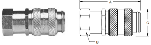 Parker DM Series QC - Up to 1" Body Size