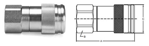 Parker FEM Series QC - Up to 1" Body Size