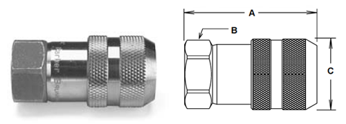 Parker FS Series QC - Up to 1" Body Size