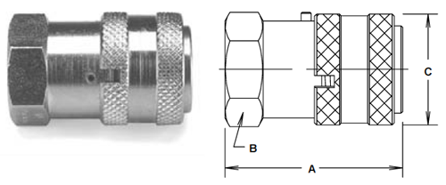 Parker HO Series QC - Up to 1" Body Size