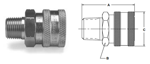 Parker ST Series QC - Up to 1" Body Size