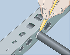Mark hose insertion depth