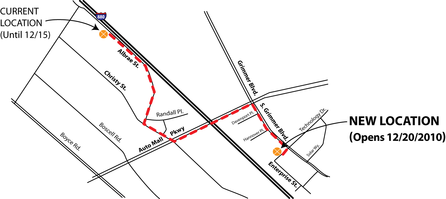Fremont ParkerStore Map