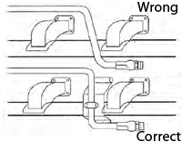 Using hose clamps to improve routing